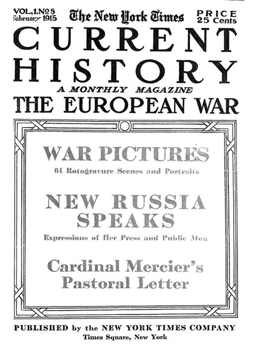 Current History Cover Image for Volume 1, Issue 5