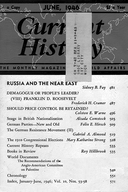 Current History Cover Image for Volume 10, Issue 53
