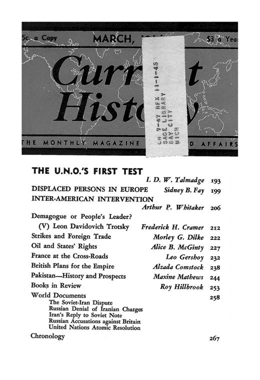 Current History Cover Image for Volume 10, Issue 55