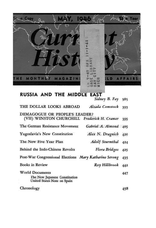 Current History Cover Image for Volume 10, Issue 57