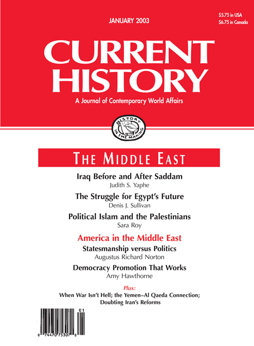 Current History Cover Image for Volume 102, Issue 660