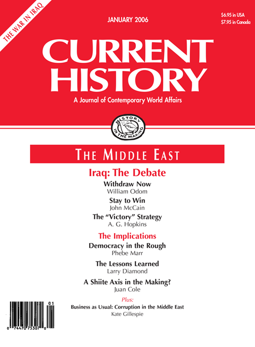 Current History Cover Image for Volume 105, Issue 687