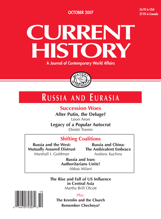 Current History Cover Image for Volume 106, Issue 702
