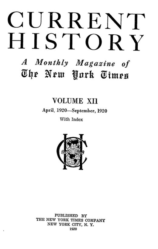 Current History Cover Image for Volume 12, Issue 5