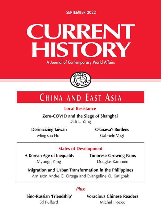 Current History Cover Image for Volume 121, Issue 836