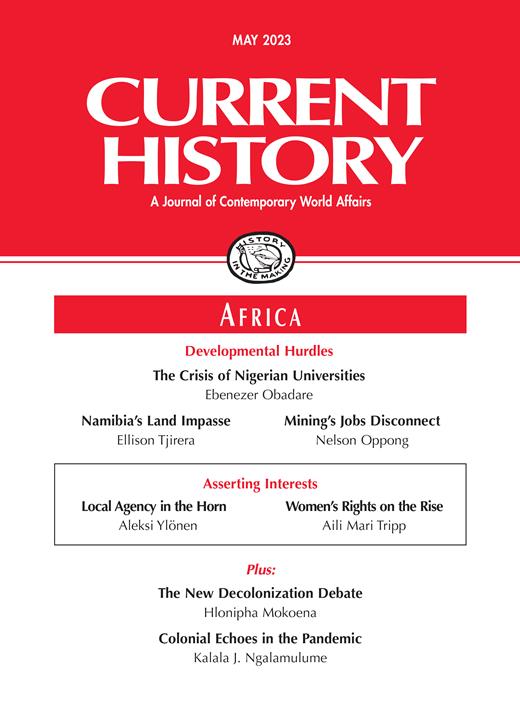 Current History Cover Image for Volume 122, Issue 844