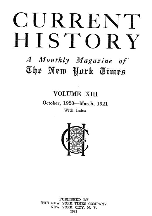 Current History Cover Image for Volume 13_Part-2, Issue 2