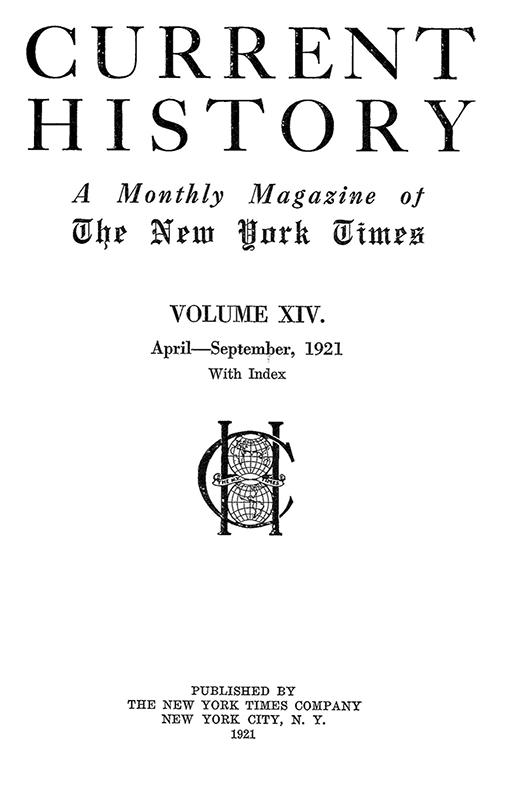 Current History Cover Image for Volume 14_Part-2, Issue 1