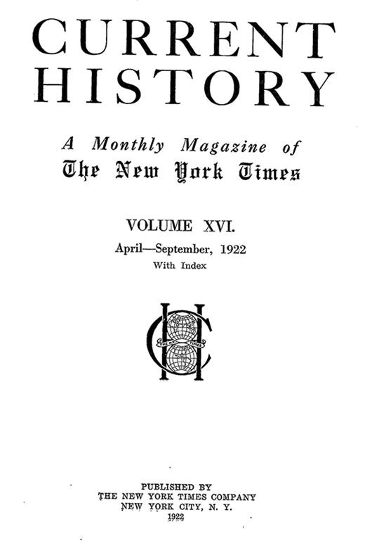 Current History Cover Image for Volume 16, Issue 6