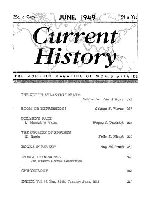 Current History Cover Image for Volume 16, Issue 94
