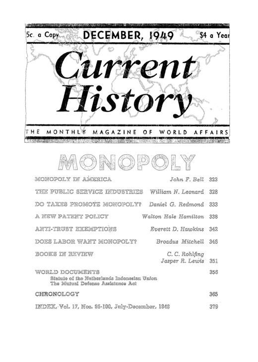 Current History Cover Image for Volume 17, Issue 100