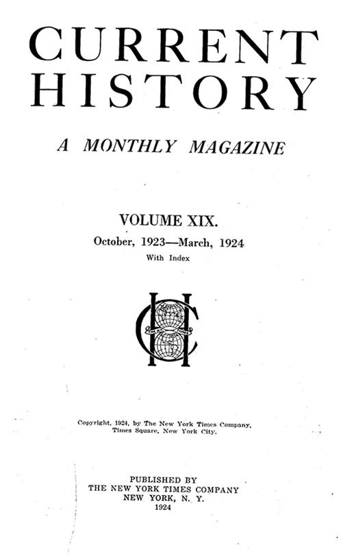 Current History Cover Image for Volume 19, Issue 4