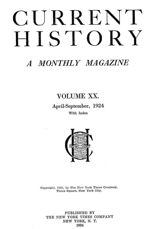 Current History Cover Image for Volume 20, Issue 3