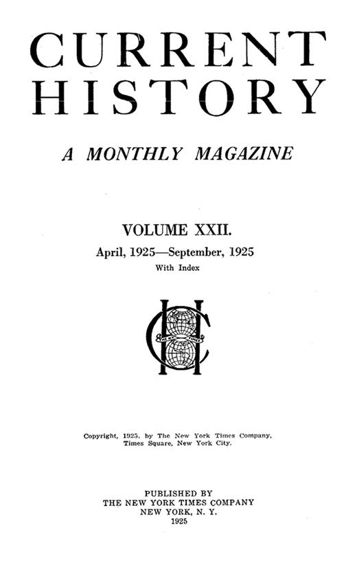 Current History Cover Image for Volume 22, Issue 1