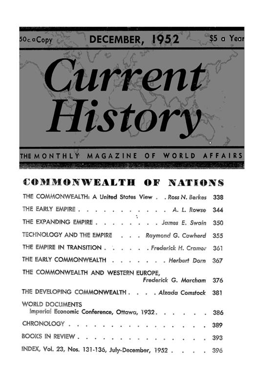 Current History Cover Image for Volume 23, Issue 136