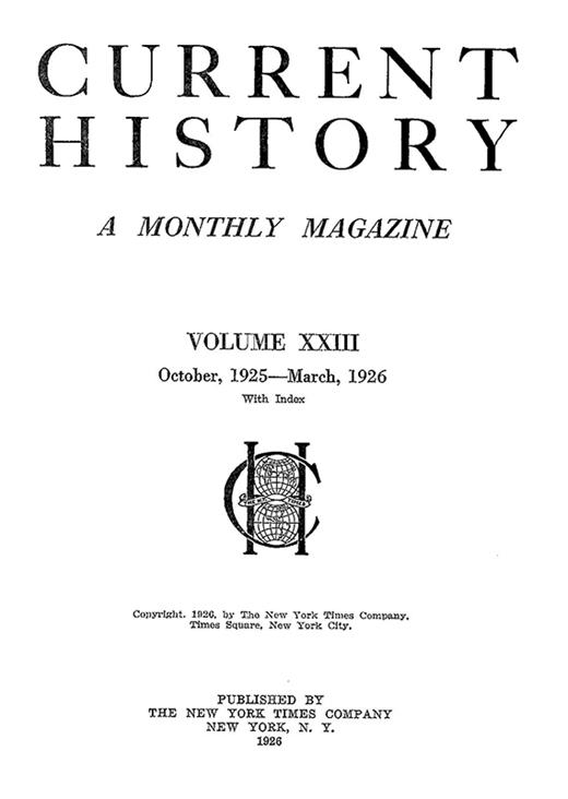 Current History Cover Image for Volume 23, Issue 3