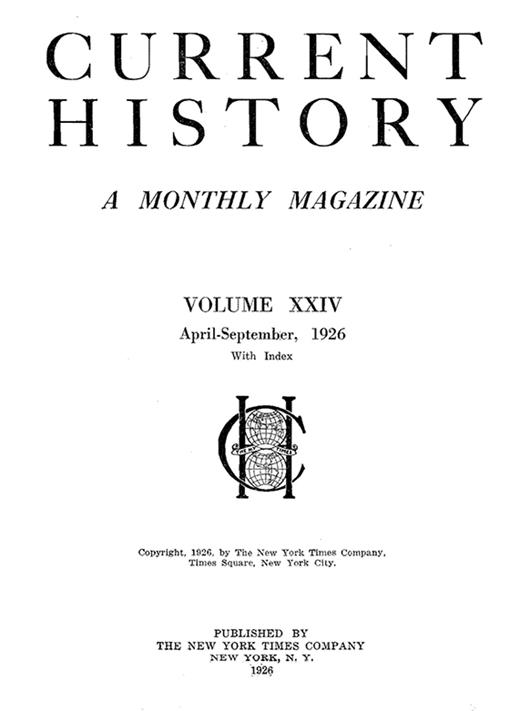 Current History Cover Image for Volume 24, Issue 1