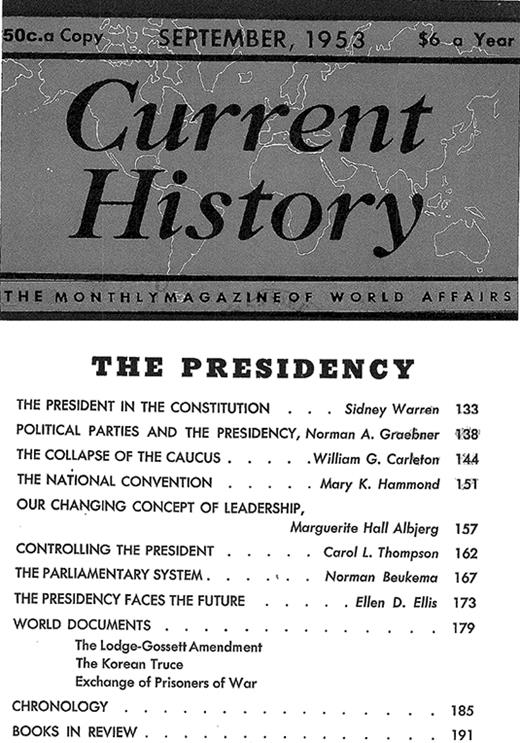 Current History Cover Image for Volume 25, Issue 145