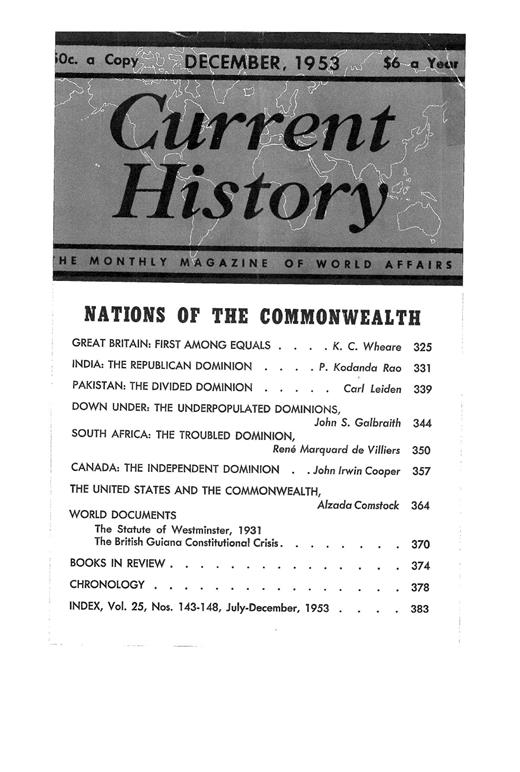Current History Cover Image for Volume 25, Issue 148