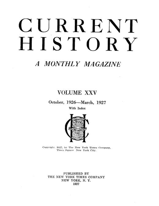 Current History Cover Image for Volume 25, Issue 2