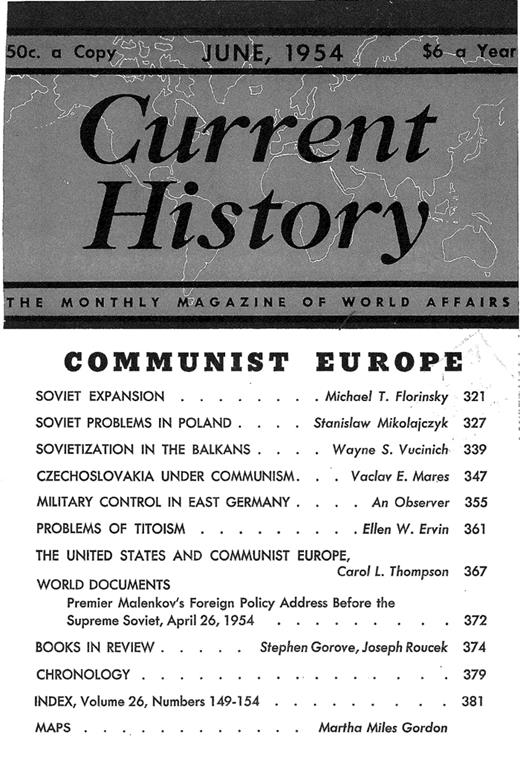 Sovietization in the Balkans | Current History | University of ...