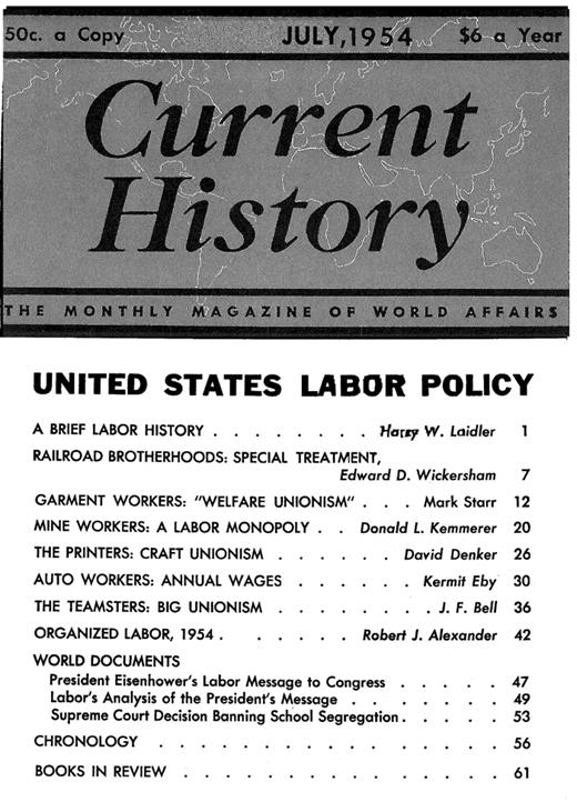 Current History Cover Image for Volume 27, Issue 155