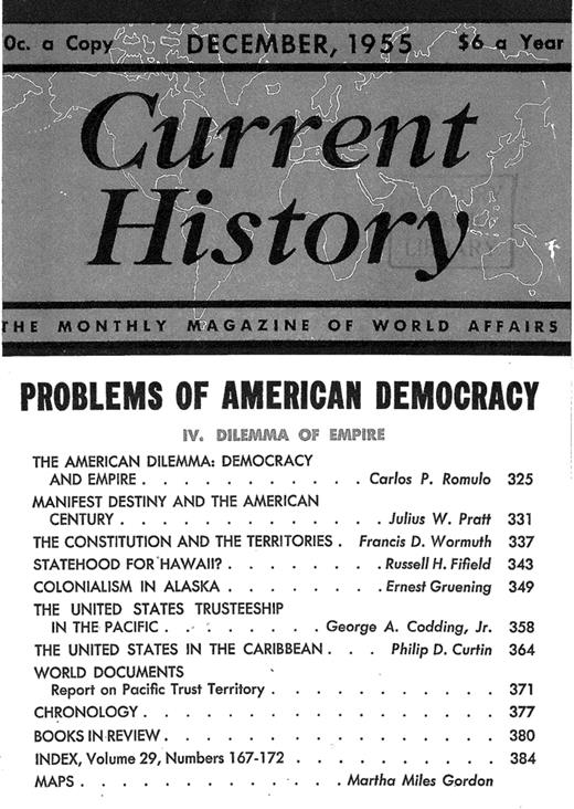 Current History Cover Image for Volume 29, Issue 172