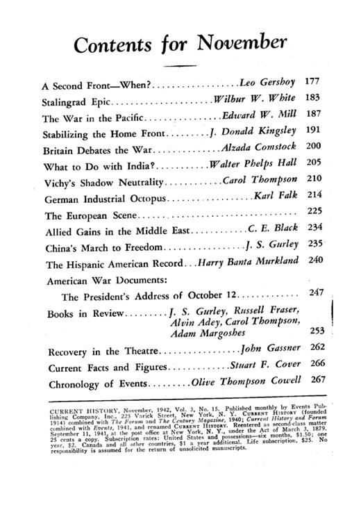 Current History Cover Image for Volume 3, Issue 15
