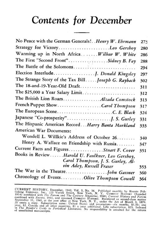 Current History Cover Image for Volume 3, Issue 16