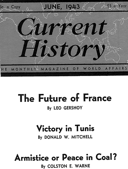 Current History Cover Image for Volume 3, Issue 18