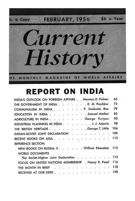 Current History Cover Image for Volume 30, Issue 174