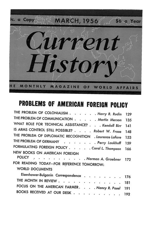 Current History Cover Image for Volume 30, Issue 175