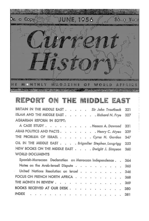 Britain in the Middle East Current History University of California