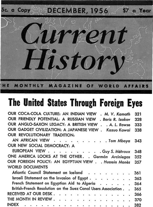 Current History Cover Image for Volume 31, Issue 184
