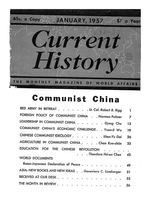 Current History Cover Image for Volume 32, Issue 185