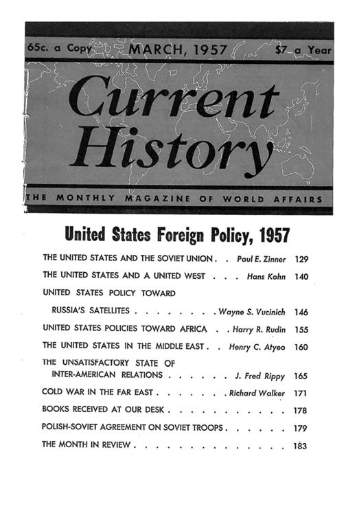 Current History Cover Image for Volume 32, Issue 187