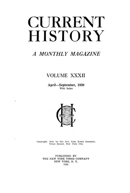 Current History Cover Image for Volume 32, Issue 6