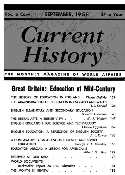 Current History Cover Image for Volume 35, Issue 205