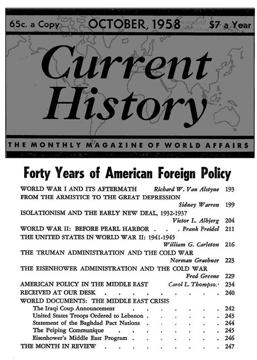 Current History Cover Image for Volume 35, Issue 206