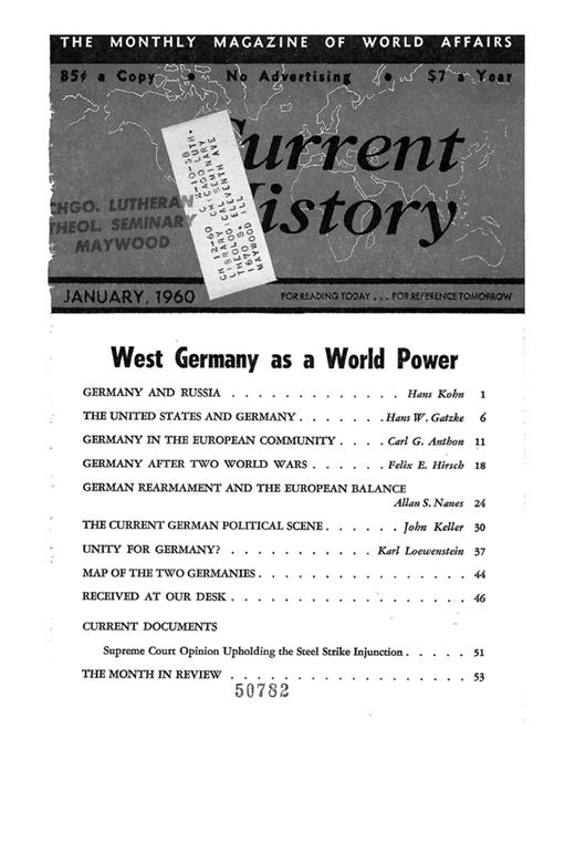 Current History Cover Image for Volume 38, Issue 221