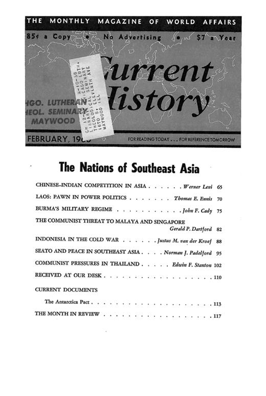 Current History Cover Image for Volume 38, Issue 222