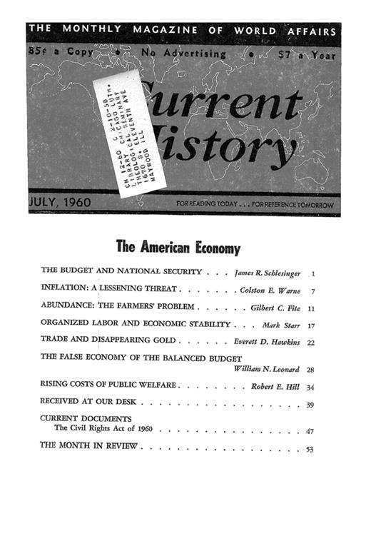 Current History Cover Image for Volume 39, Issue 227