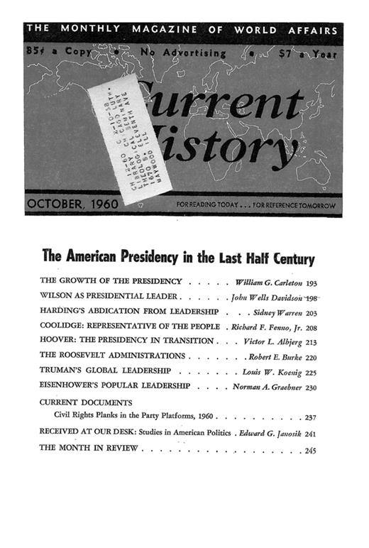 Current History Cover Image for Volume 39, Issue 230
