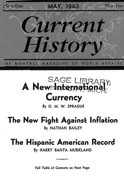 Current History Cover Image for Volume 4, Issue 21