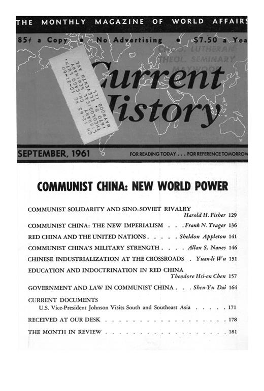 Current History Cover Image for Volume 41, Issue 241