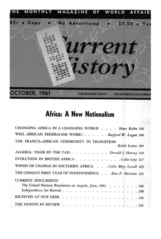 Current History Cover Image for Volume 41, Issue 242