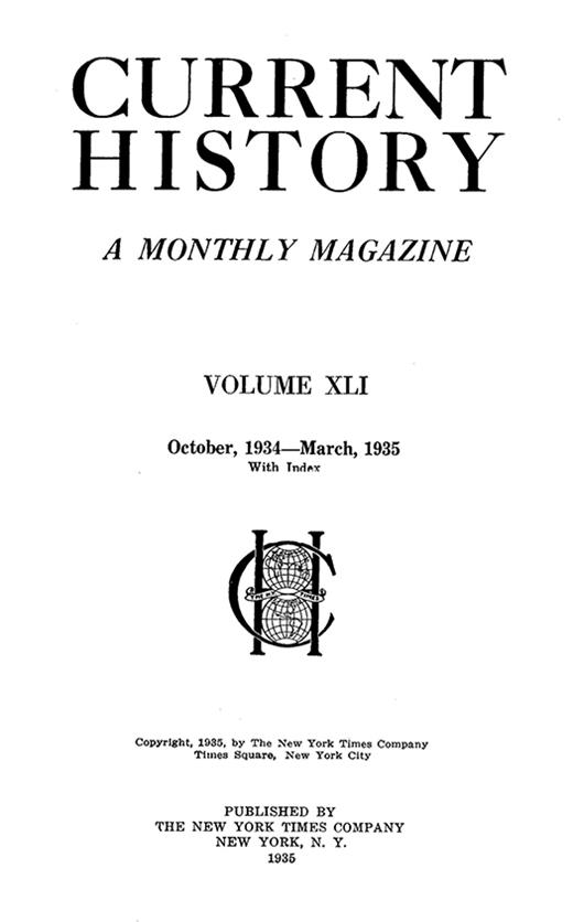 Current History Cover Image for Volume 41, Issue 3