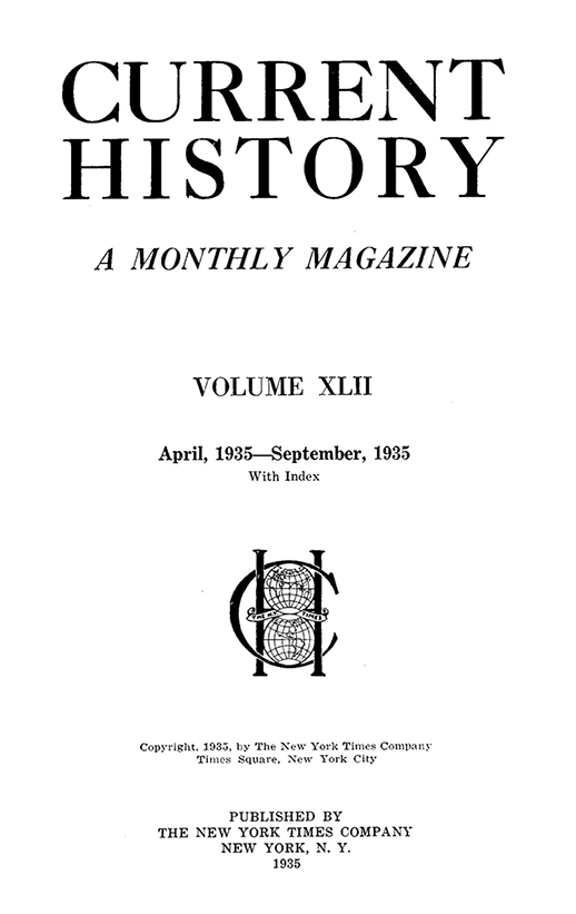 Current History Cover Image for Volume 42, Issue 4