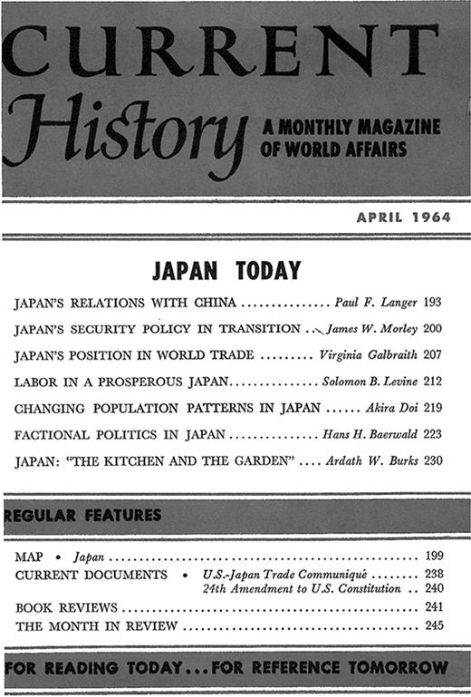 Current History Cover Image for Volume 46, Issue 272