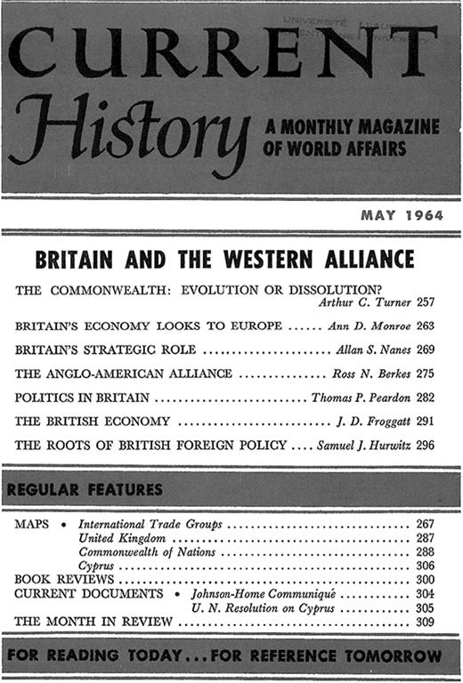 Current History Cover Image for Volume 46, Issue 273